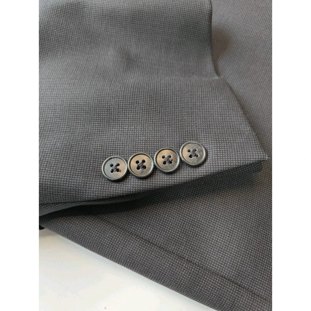 Hart Schaffner Marx Mens Wool Sports Coat Blazer 42R Black 3 Button K804